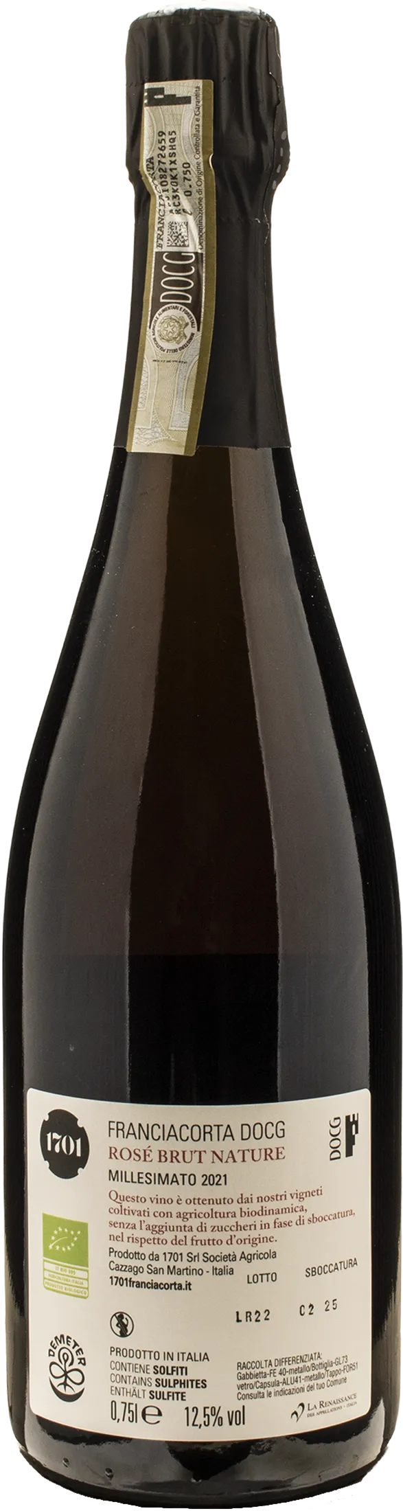 1701 Franciacorta Rosè Brut Nature 2021