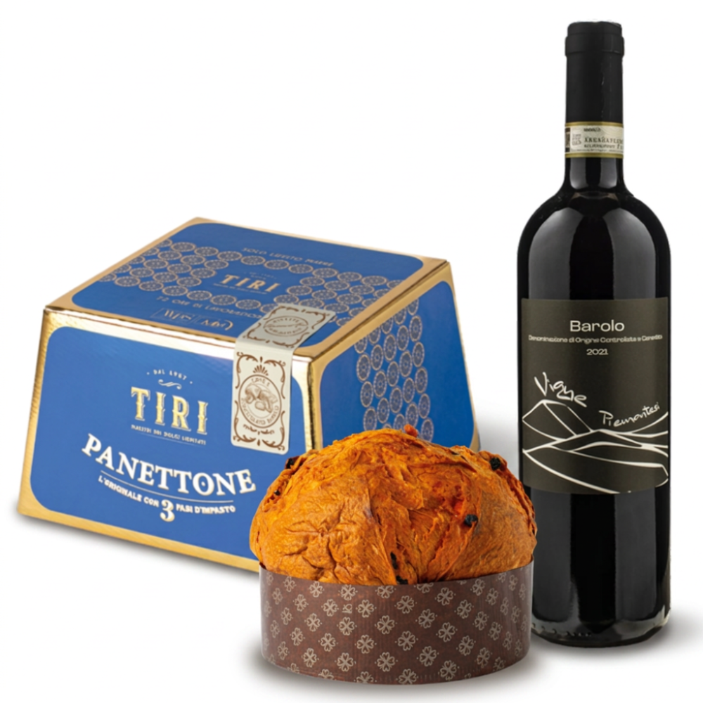 Tiri Coffee and White Chocolate Panettone & Vigne Piemontesi Barolo 2021 - An Exceptional Christmas Gift