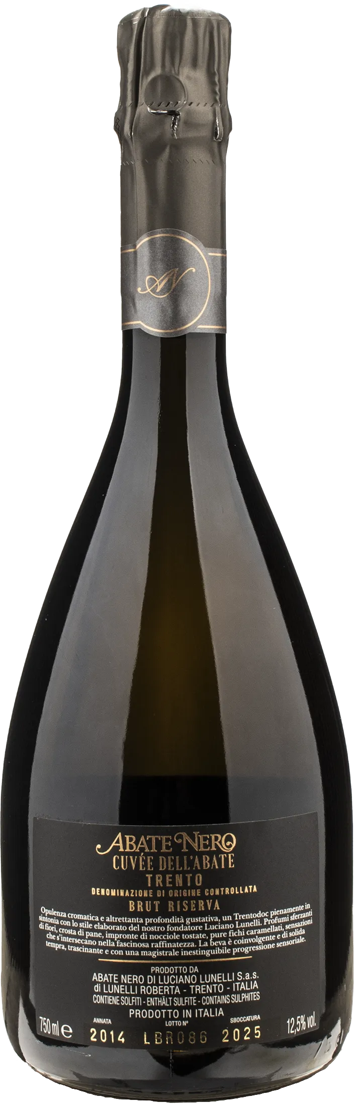 Abate Nero Trento Cuvee dell'Abate Riserva Brut 2014
