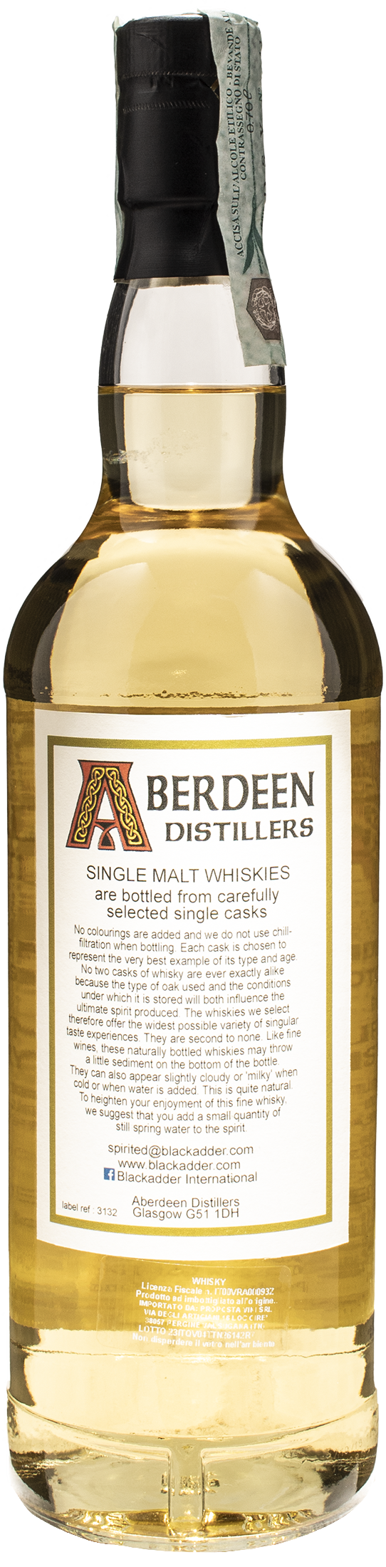 Aberdeen Distillery Dufftown Whisky Speyside 10 Y.O. 0.7L 2008