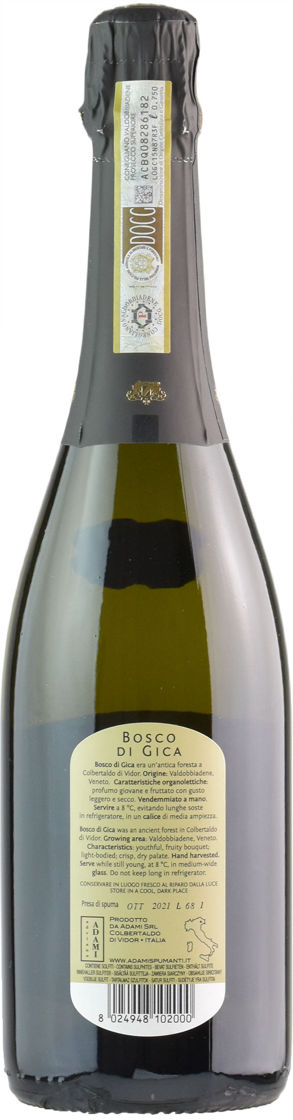 Adami Valdobbiadene Prosecco Superiore Bosco di Gica Brut