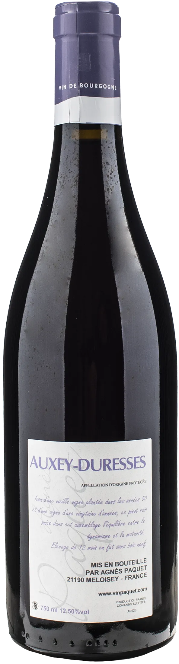 Agnes Paquet Auxey Duresses Les Hoz Rouge 2022