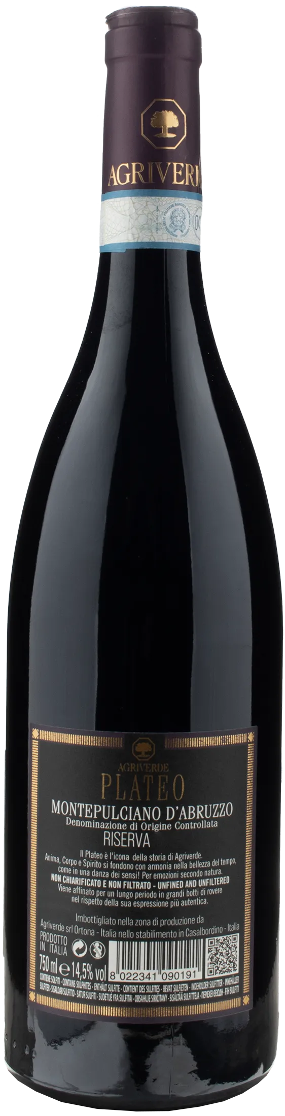 Agriverde Montepulciano Plateo Riserva 2018