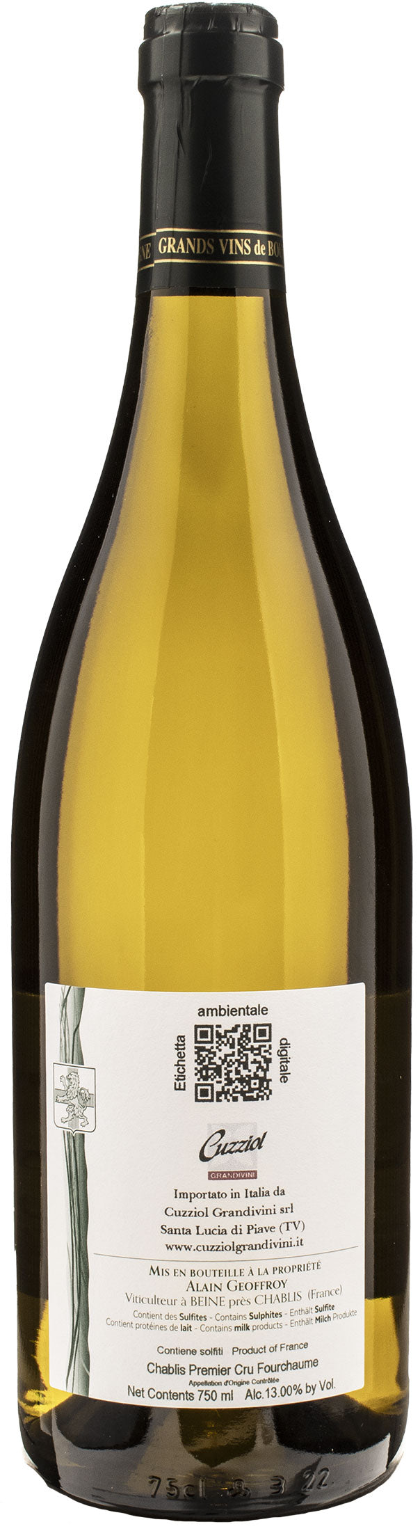 Alain Geoffroy Chablis 1er Cru Fourchaume 2022