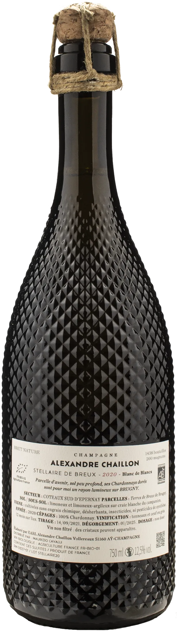 Alexandre Chaillon Champagne Stellaire de Breux Blanc de Blancs Brut Nature 2020