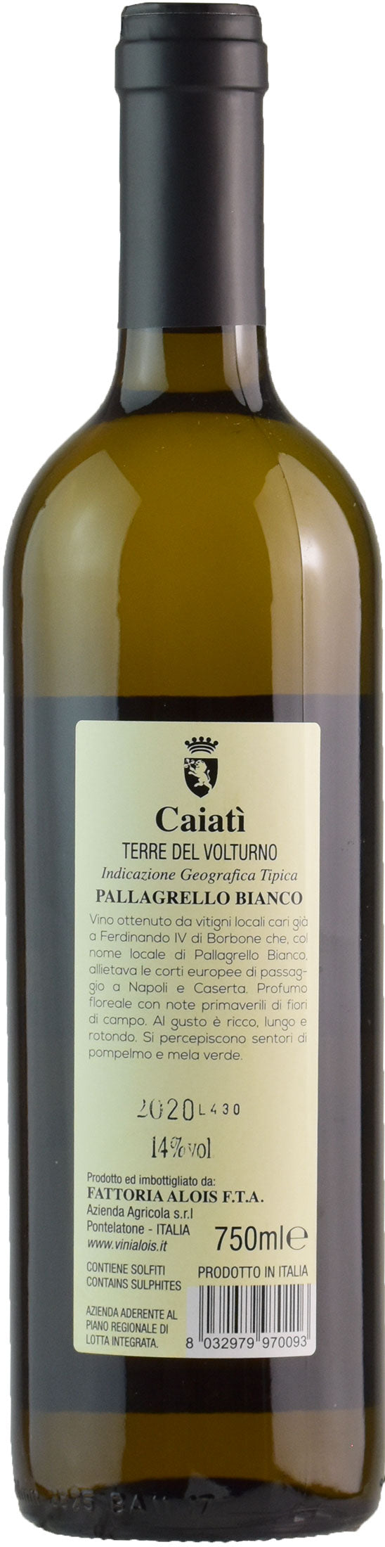 Alois Caiati Pallagrello Bianco 2020