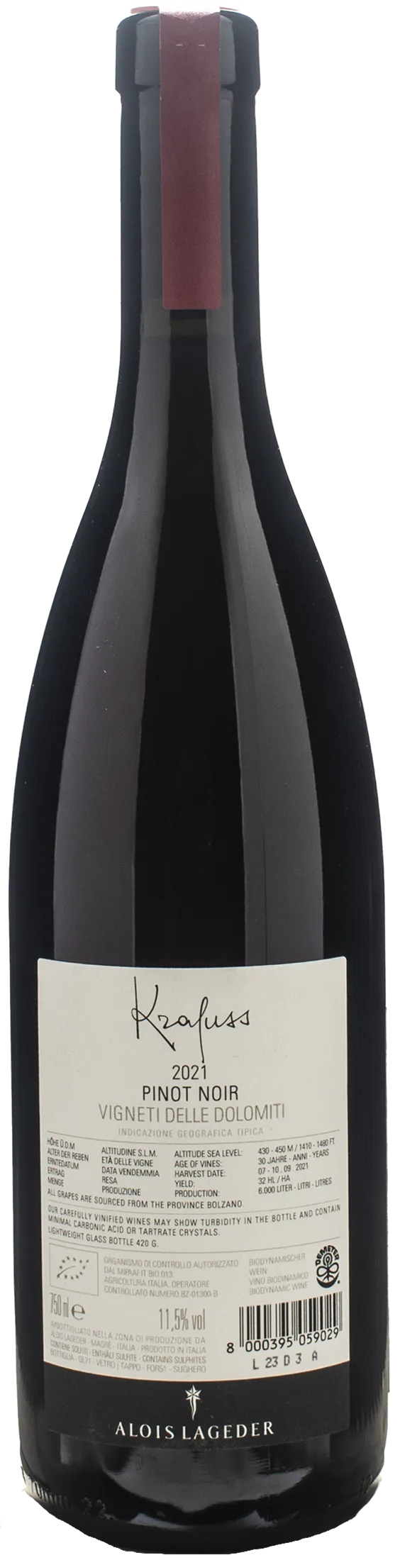 Alois Lageder Pinot Noir Krafuss 2021