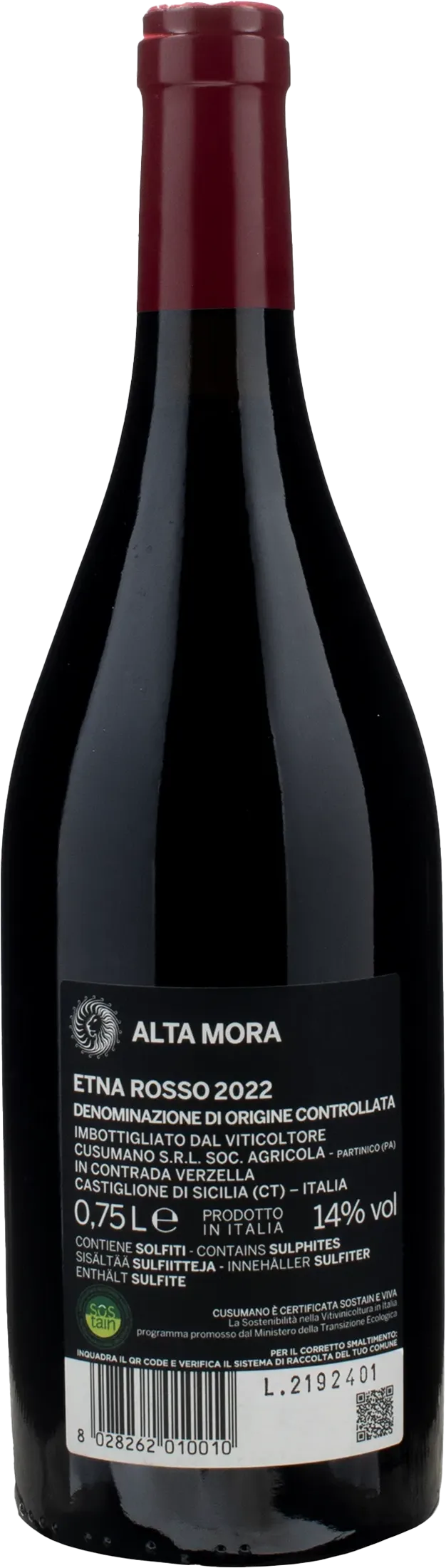 Alta Mora Cusumano Etna Rosso 2022