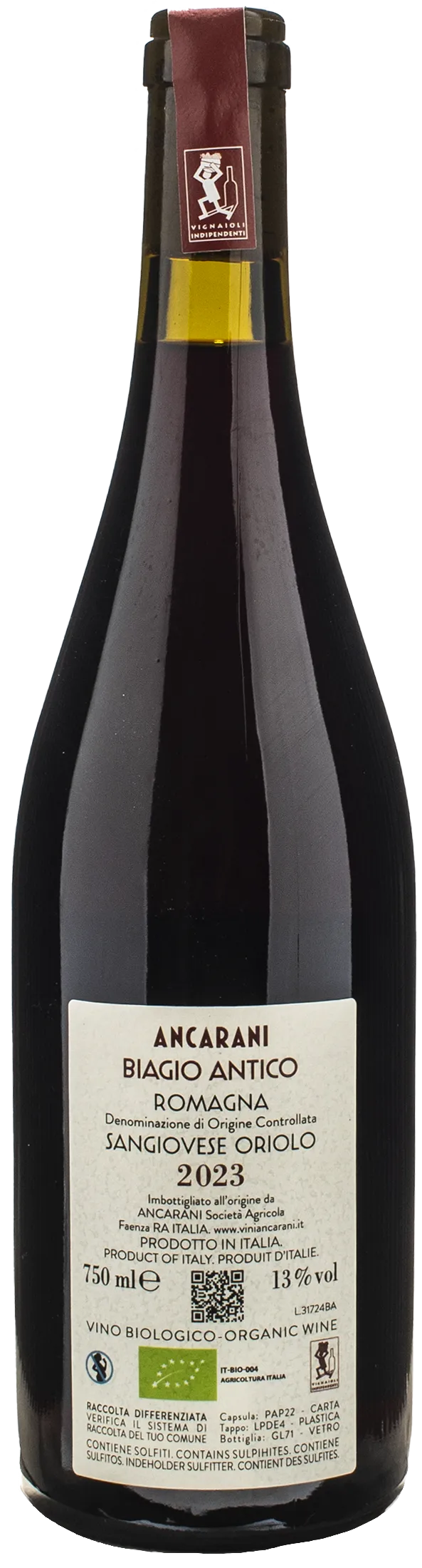 Ancarani Romagna Sangiovese Oriolo Biagio Antico 2023