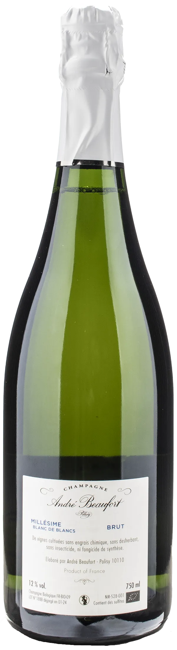 Andre Beaufort Champagne Polisy Blanc de Blancs Brut 2018