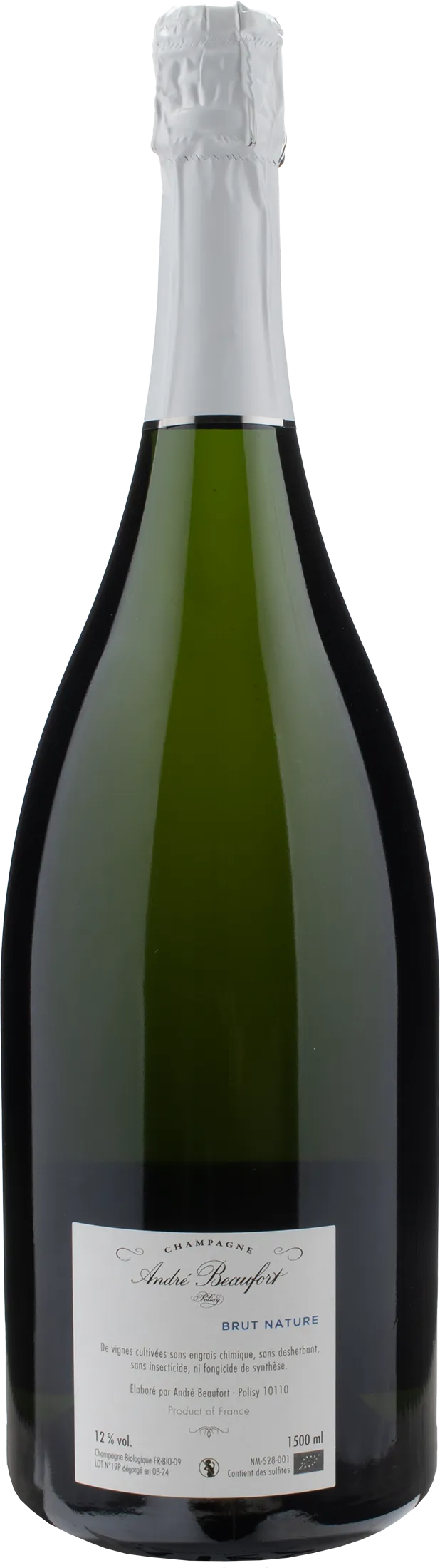 Andre Beaufort Champagne Polisy Brut Nature Magnum 2019