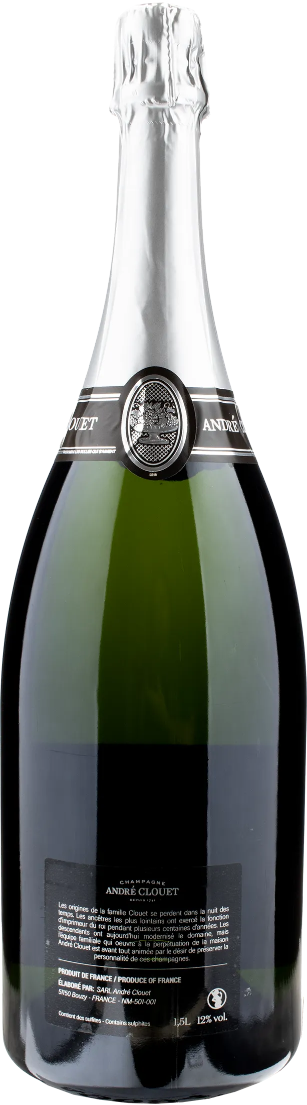 Andre Clouet Champagne Silver Brut Nature Magnum