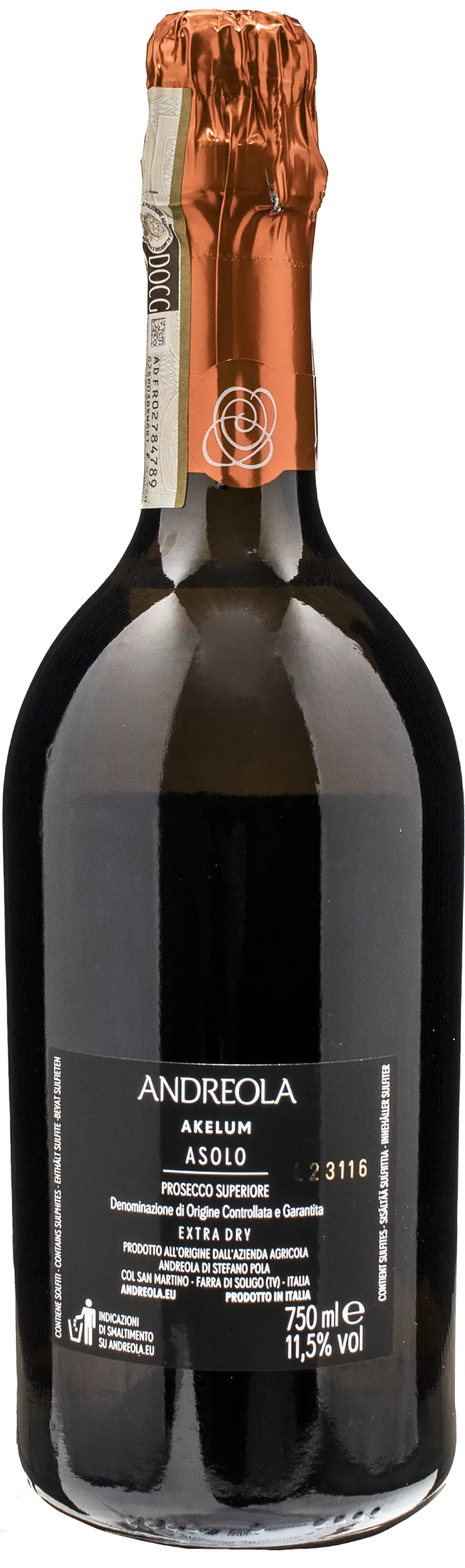 Andreola Asolo Prosecco Superiore Akelum Extra Dry