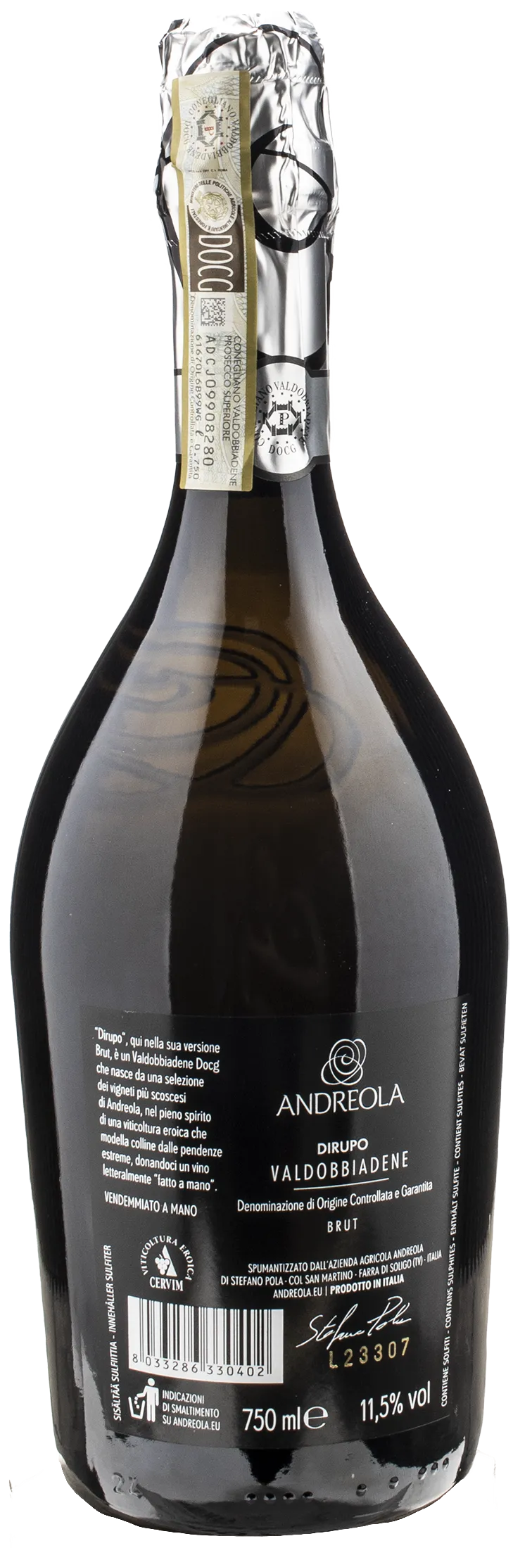 Andreola Valdobbiadene Dirupo Brut