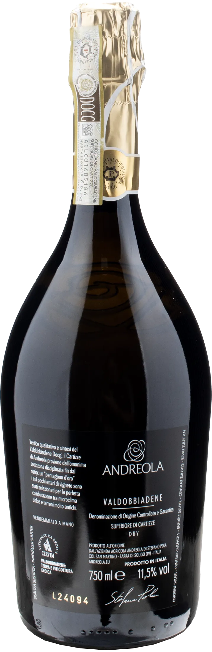 Andreola Valdobbiadene Prosecco Superiore di Cartizze Dry