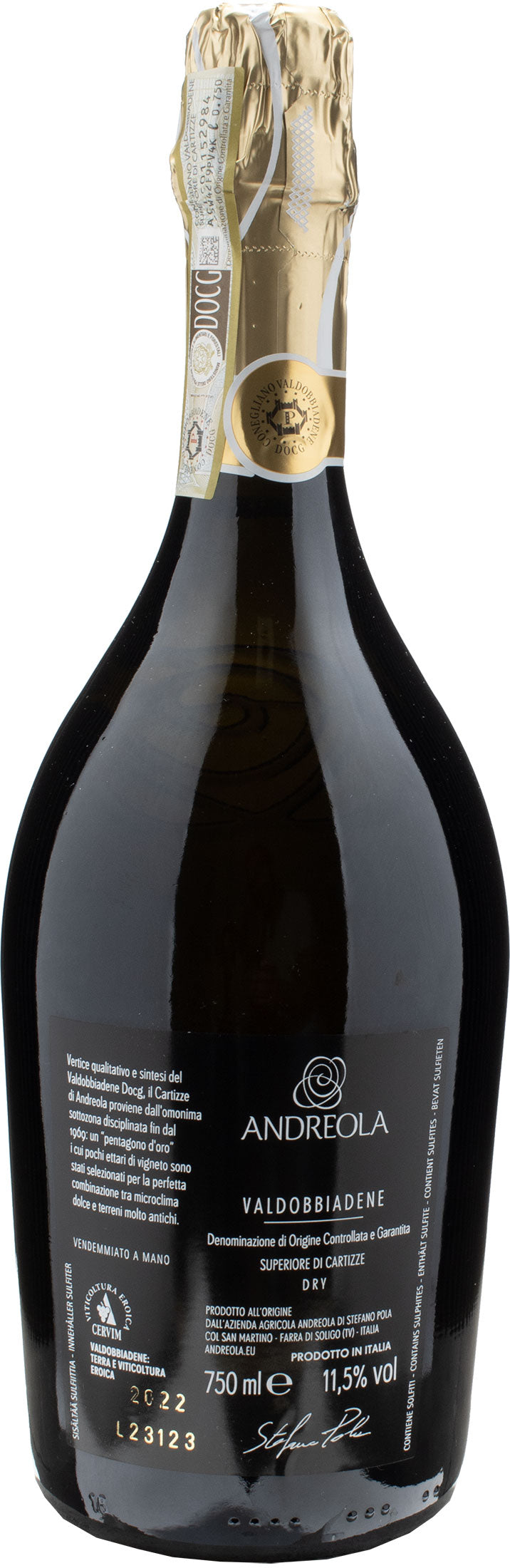 Andreola Valdobbiadene Prosecco Superiore di Cartizze Dry 2022