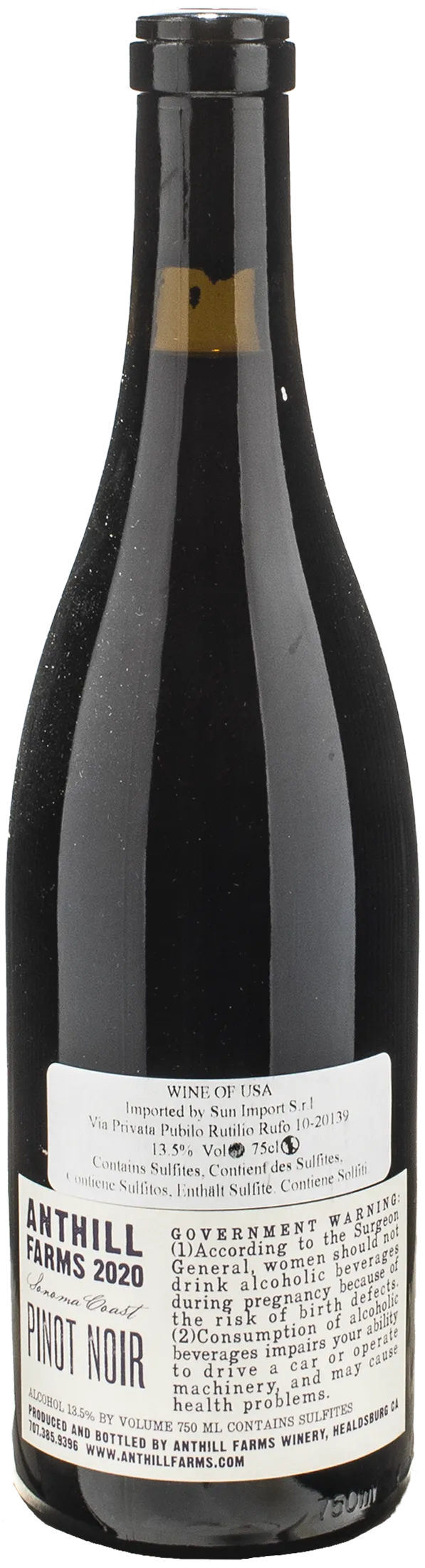 Anthill Farms Pinot Noir Sonoma Coast 2020