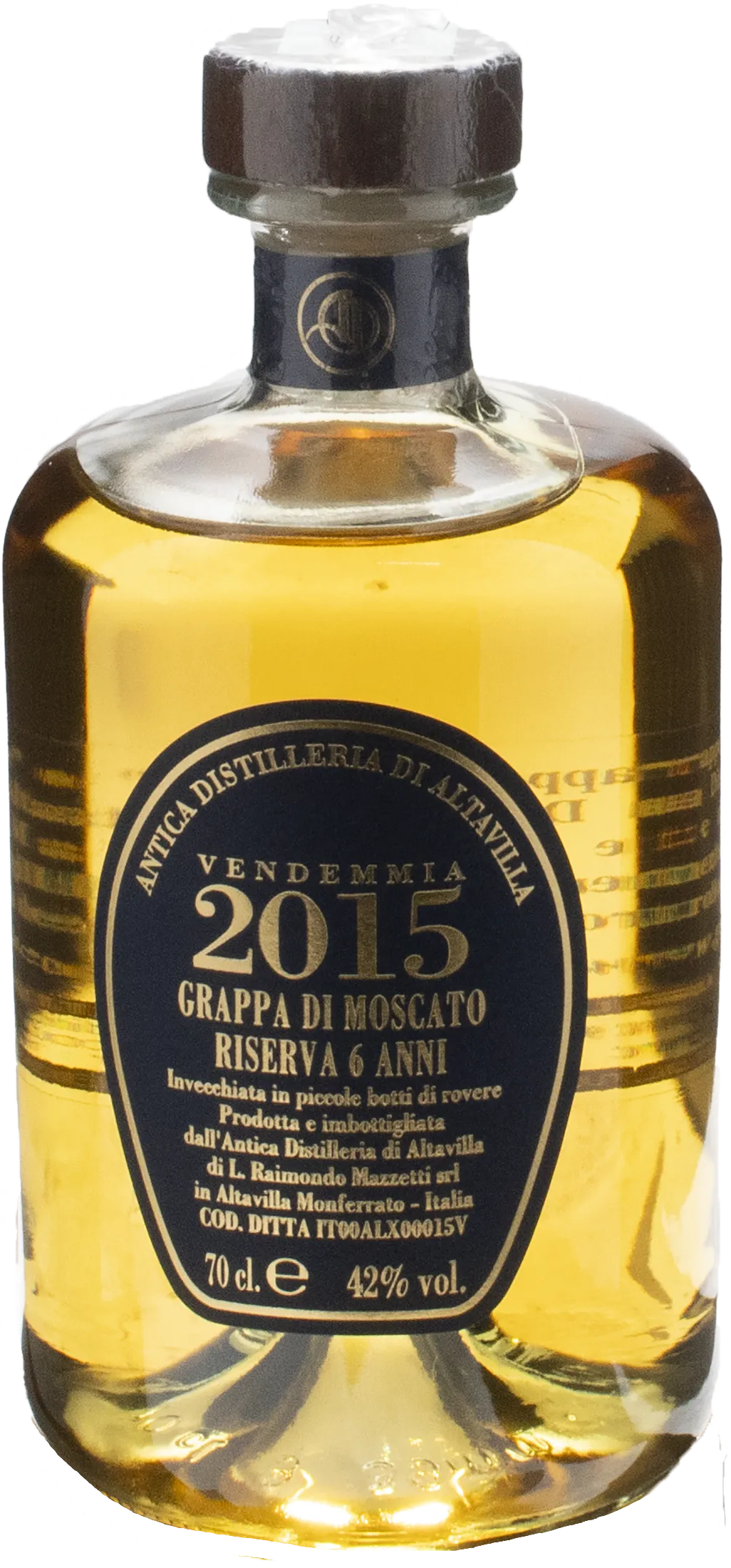 Antica Distilleria Altavilla Grappa di Moscato Riserva 2015