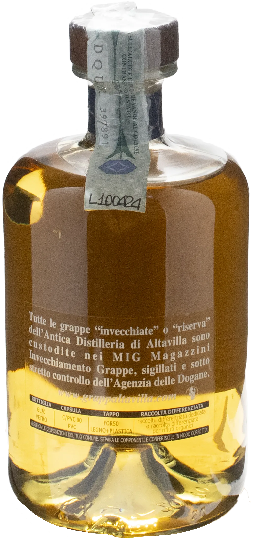 Antica Distilleria Altavilla Grappa di Moscato Riserva 2015