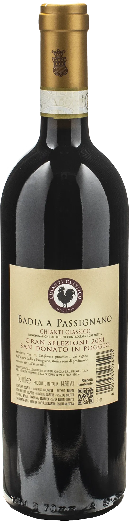 Antinori Chianti Classico Gran Selezione Badia a Passignano 2021