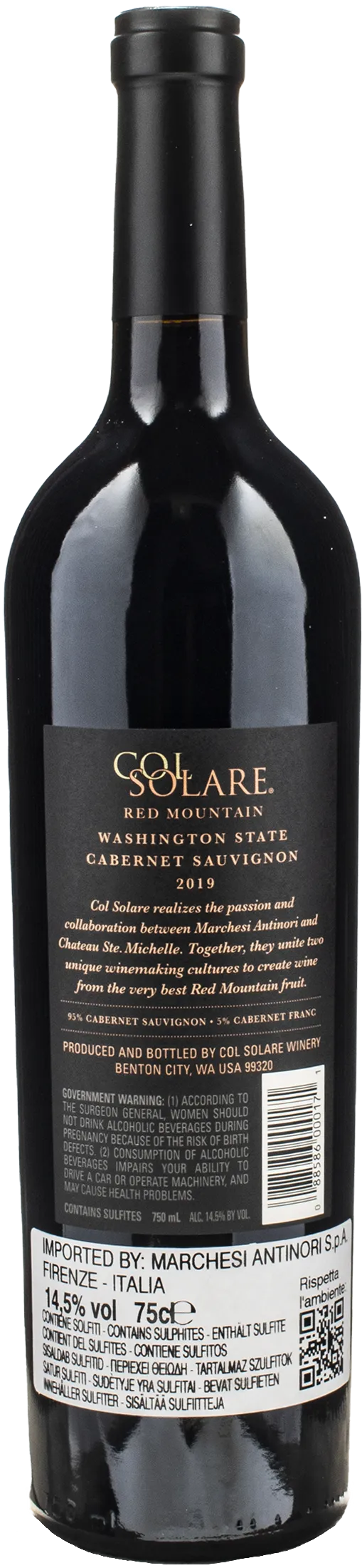 Antinori Col Solare Cabernet Sauvignon 2019