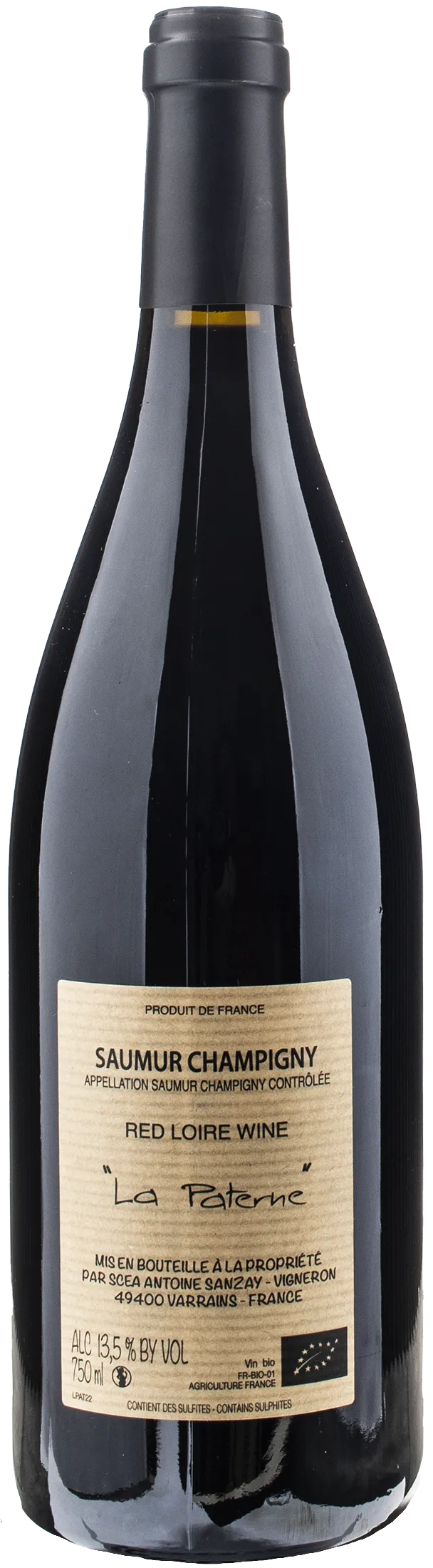 Antoine Sanzay Saumur Champigny La Paterne Rouge 2022