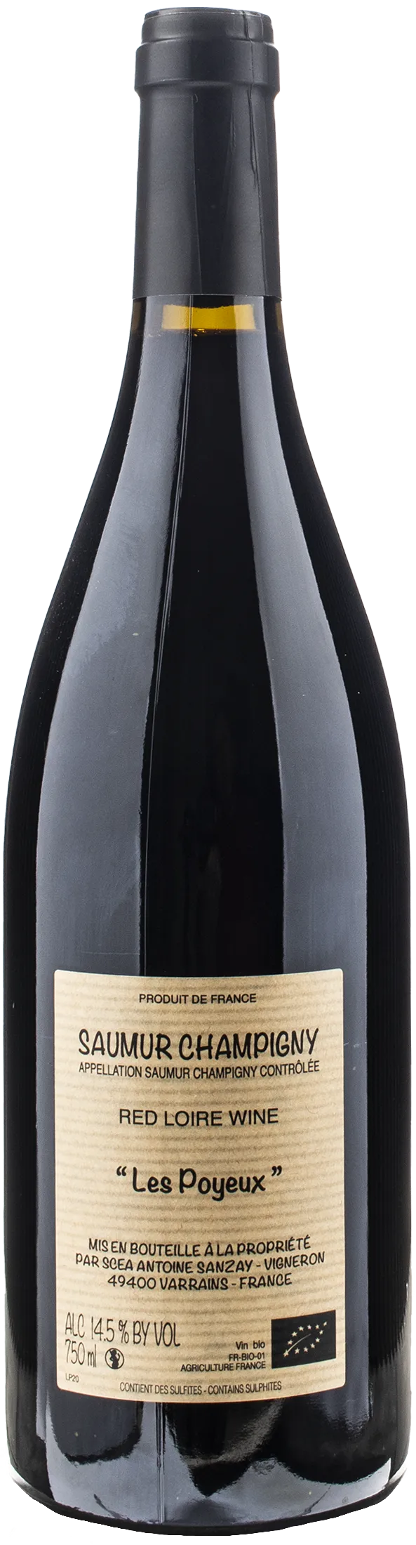 Antoine Sanzay Saumur Champigny Les Poyeux Rouge 2020