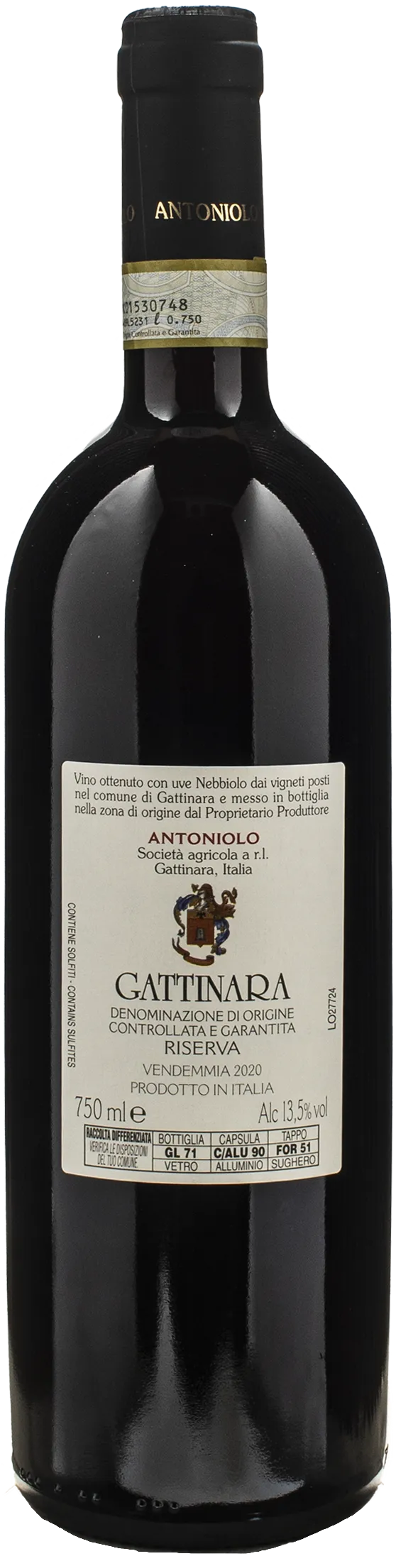 Antoniolo Gattinara Riserva 2020