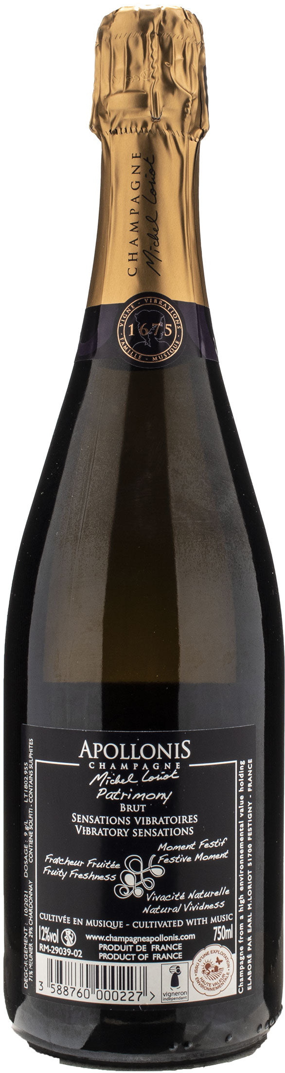 Apollonis Champagne Cuvee Patrimony Brut