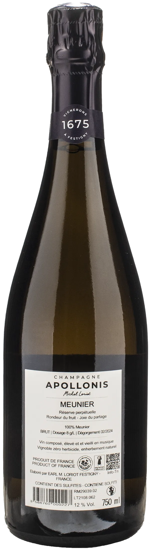 Apollonis Champagne Michel Loriot Meunier Brut