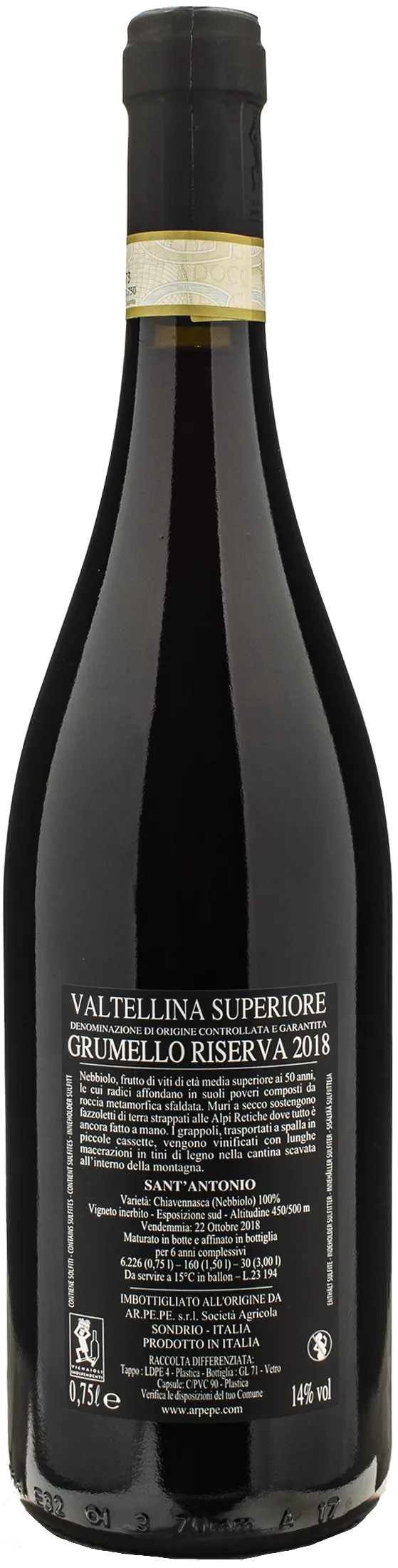 Ar.Pe.Pe Valtellina Superiore Grumello Riserva Sant'Antonio 2018