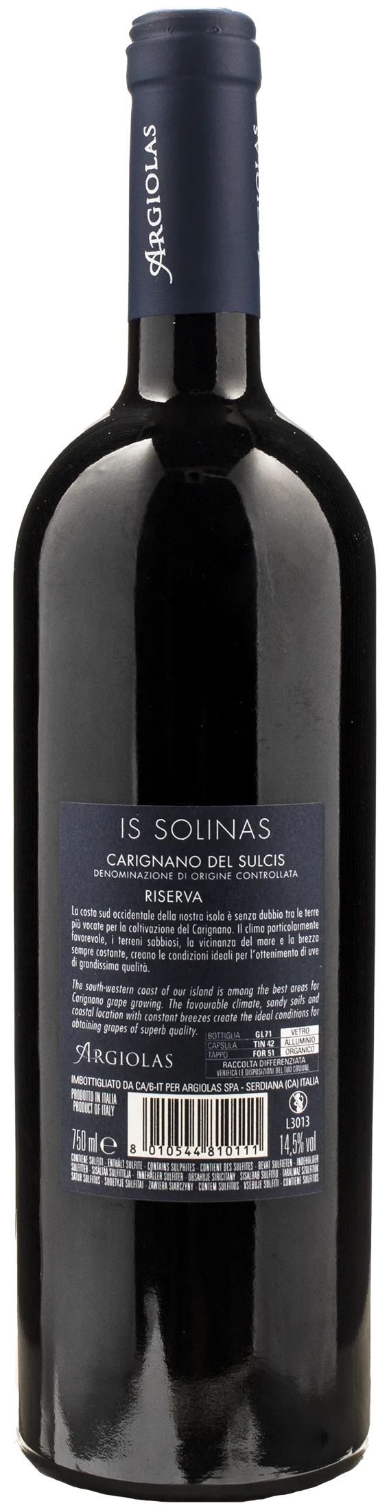 Argiolas Carignano del Sulcis Is Solinas Riserva 2020