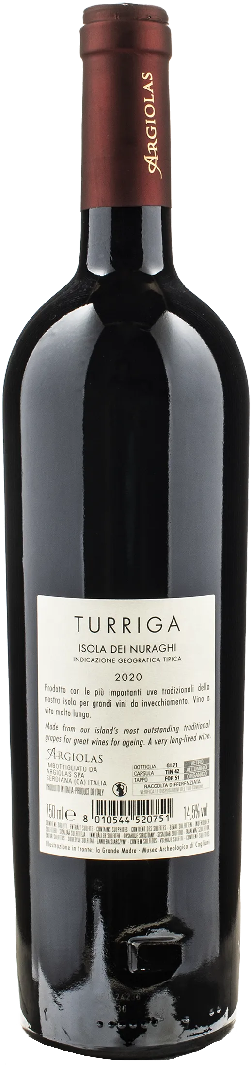 Argiolas Isola dei Nuraghi Turriga 2020