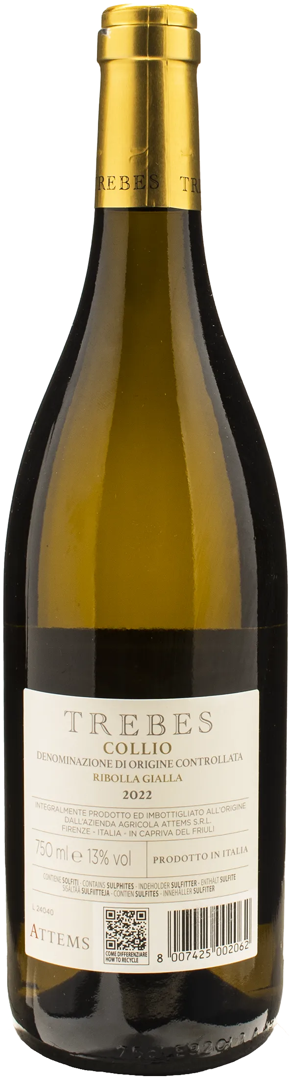Attems Ribolla Gialla Trebes 2022