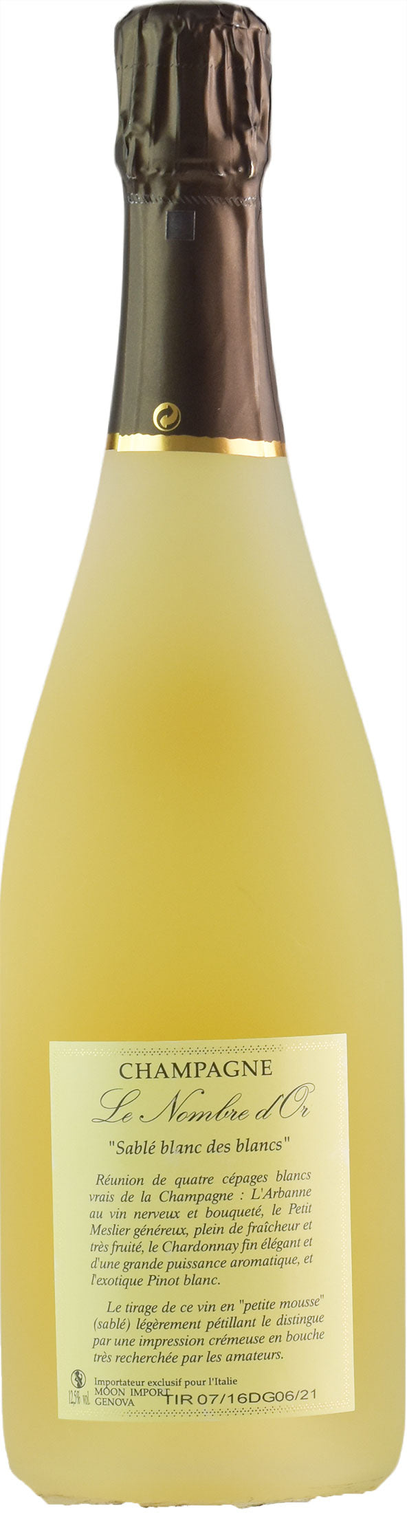 Aubry Champagne Blanc des Blancs Brut Nature Le Nombre d'Or Sablé 2015