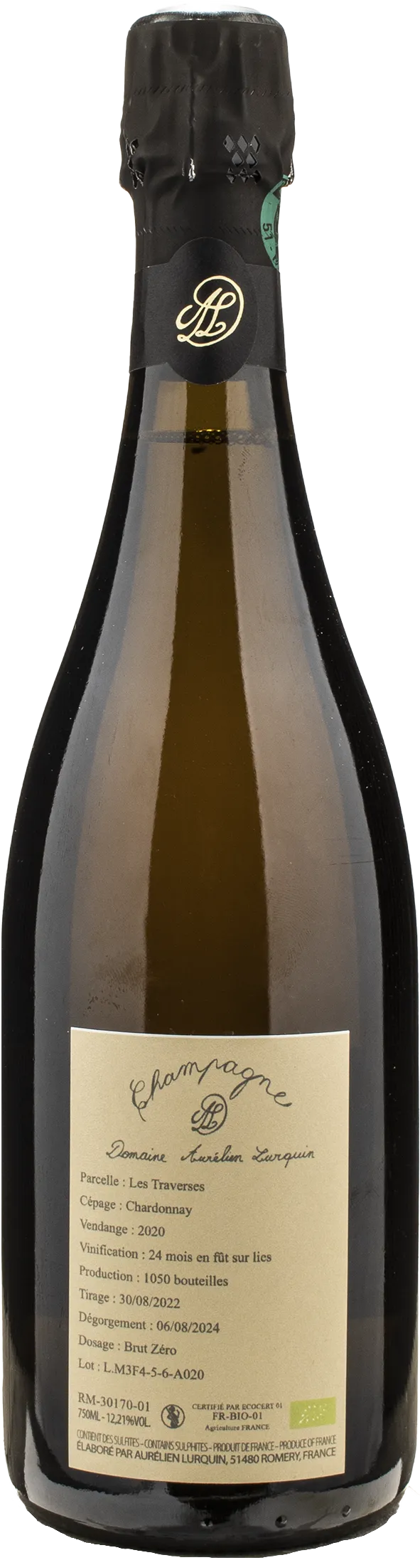 Aurelien Lurquin Champagne Brut Nature Les Taverses 2020