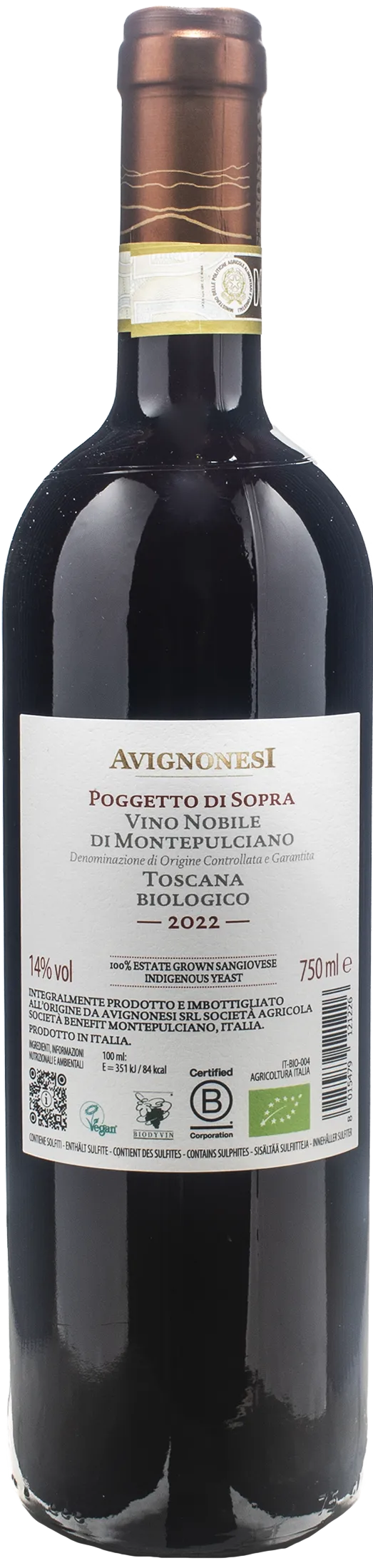 Avignonesi Nobile di Montepulciano Poggetto di Sopra 2022