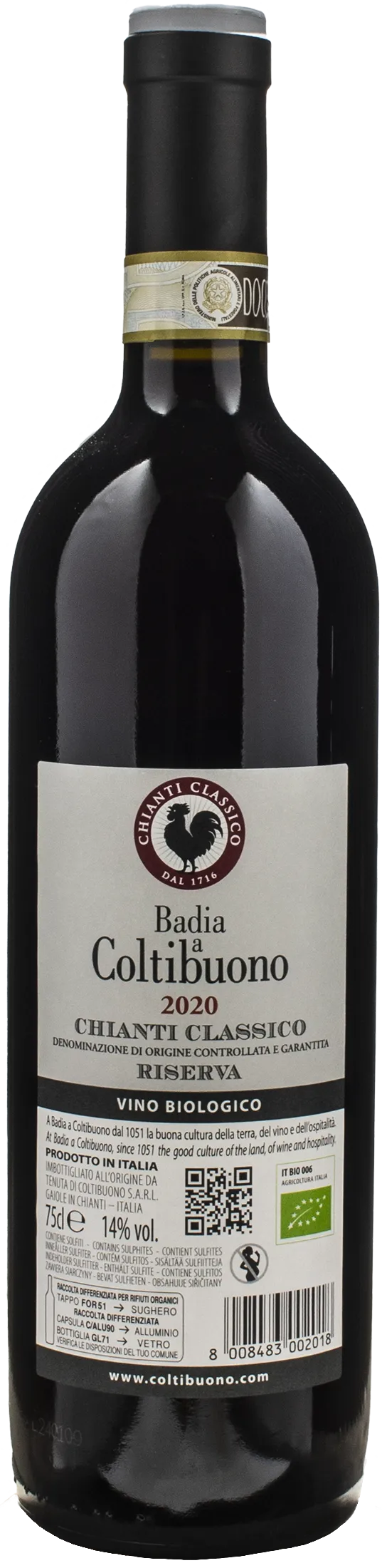 Badia a Coltibuono Chianti Classico Riserva 2020