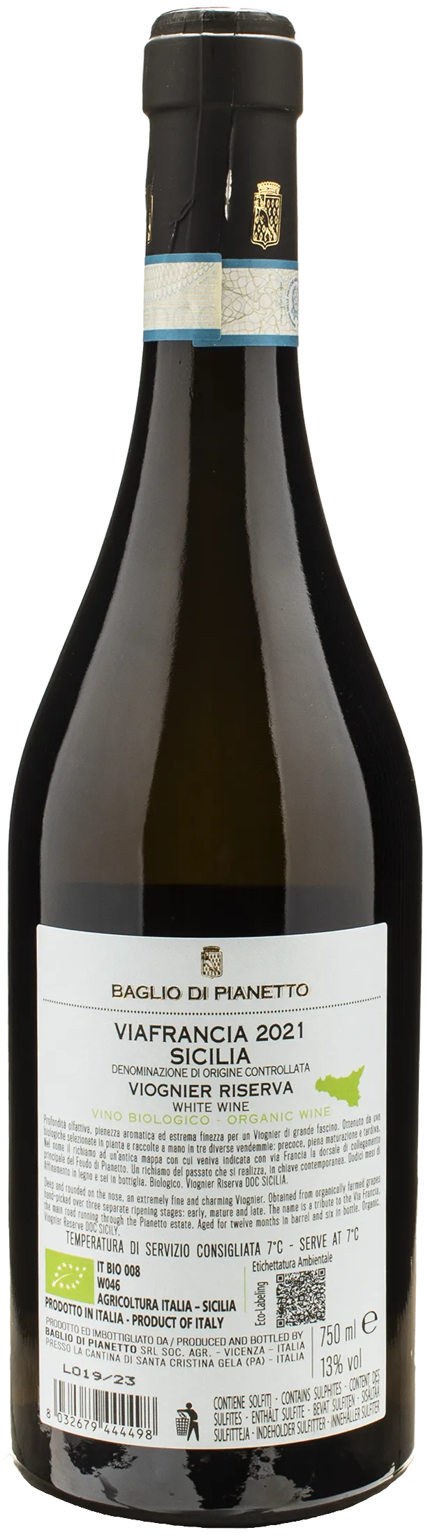 Baglio di Pianetto Viafrancia Viognier Riserva 2021