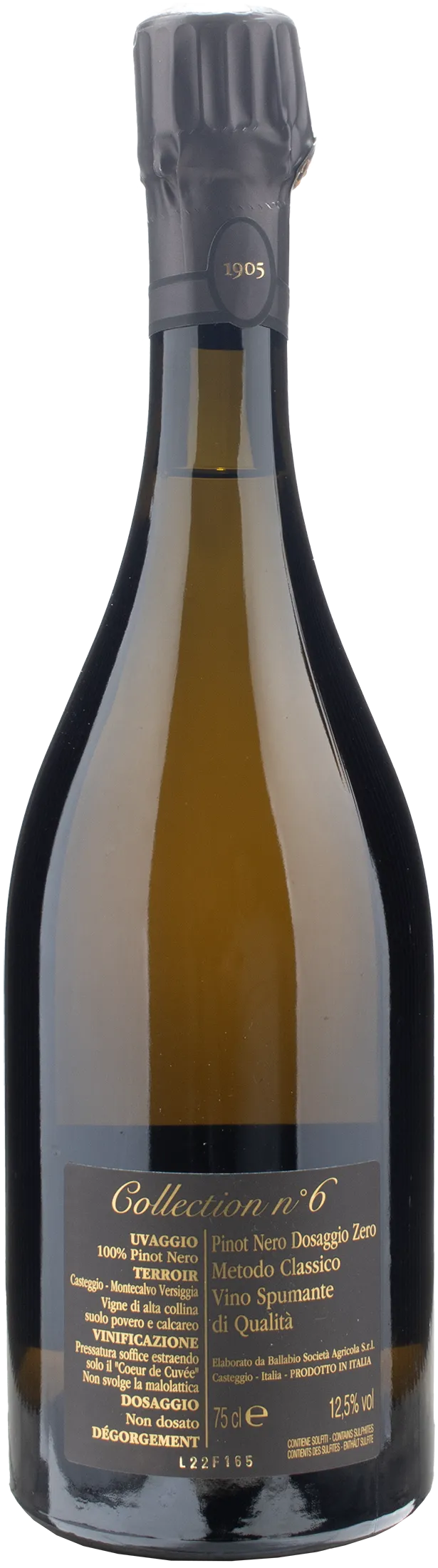 Ballabio Farfalla Noir Collection Metodo Classico Zero Dosage