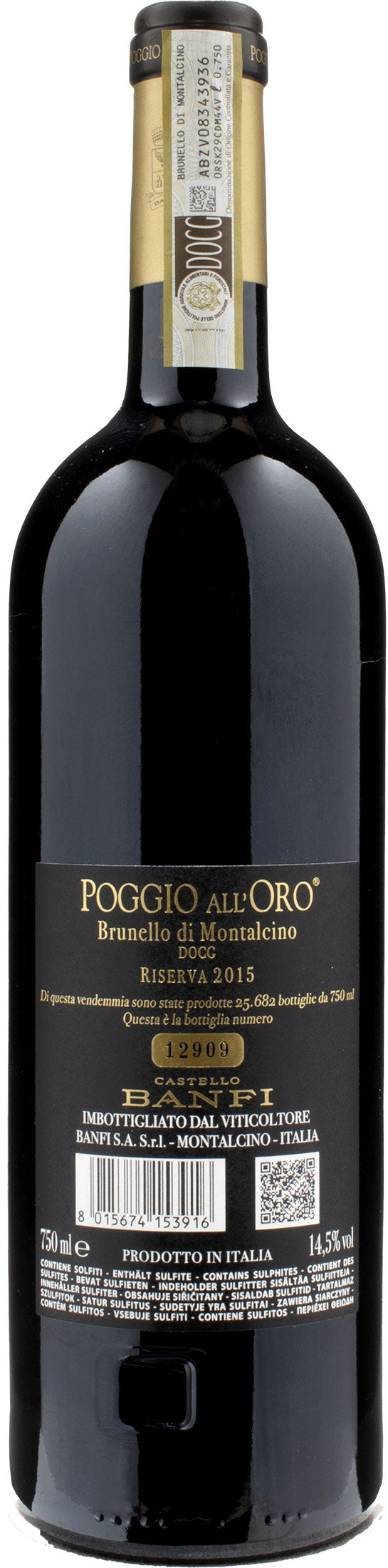 Banfi Brunello di Montalcino Poggio All'Oro Riserva 2015
