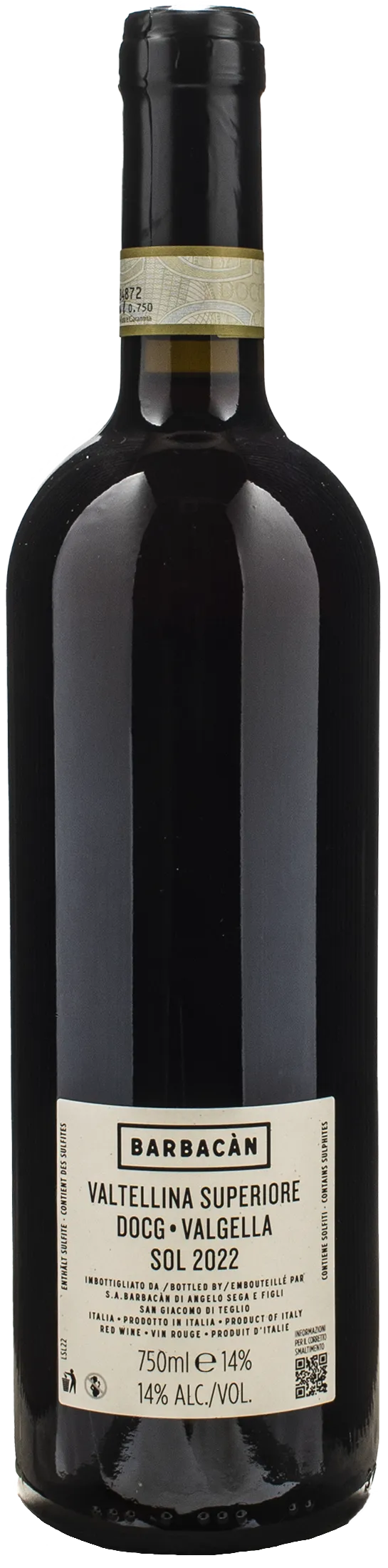 Barbacan Valtellina Superiore Valgella Sol 2022