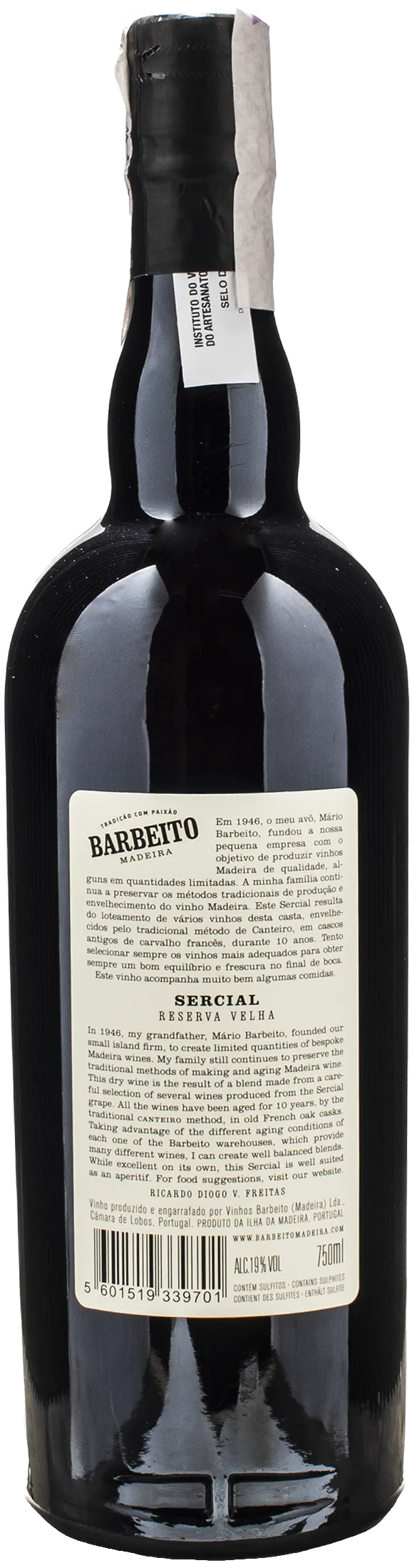 Barbeito Madeira Sercial Reserva Velha  10 YO