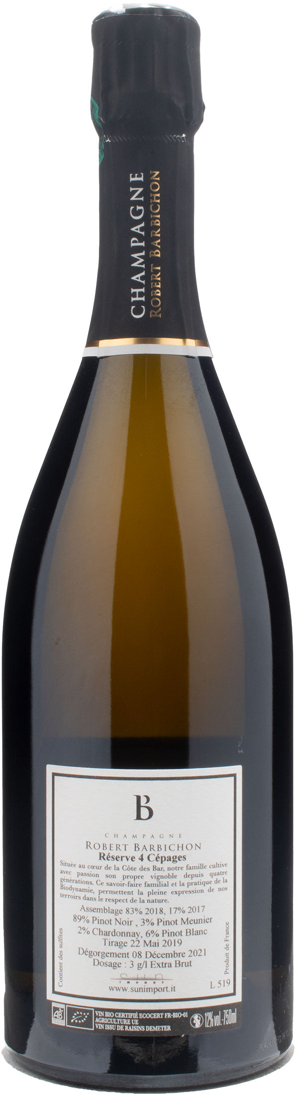 Barbichon Champagne Reserve 4 Cepage Extra Brut
