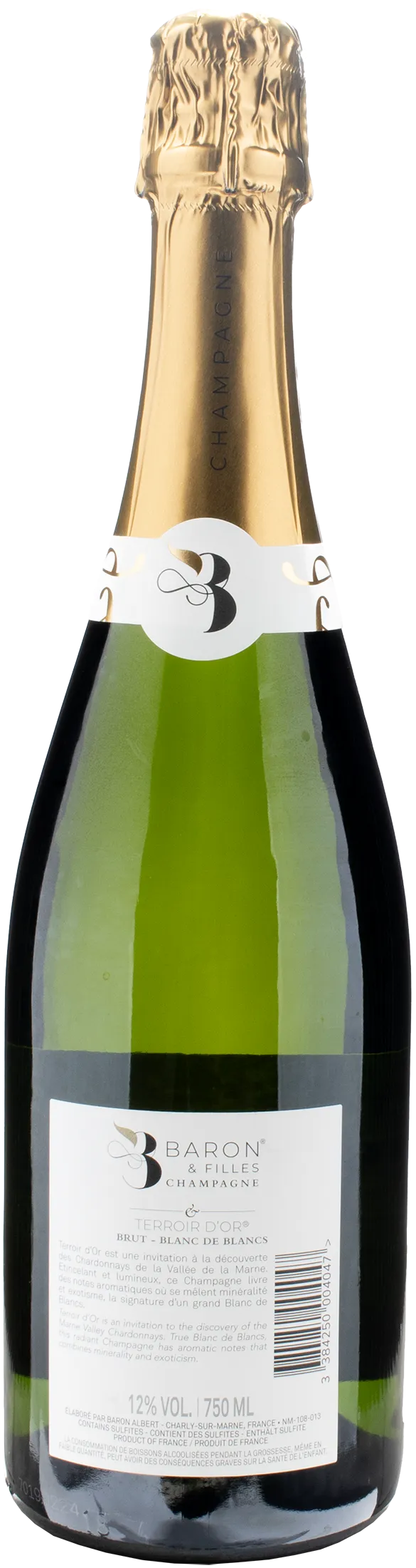 Baron Albert Champagne Terroir D’Or Blanc de Blancs Brut