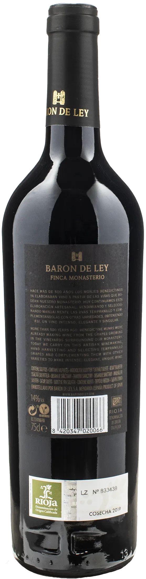 Baron De Ley Finca Monasterio Rioja Tinto 2019