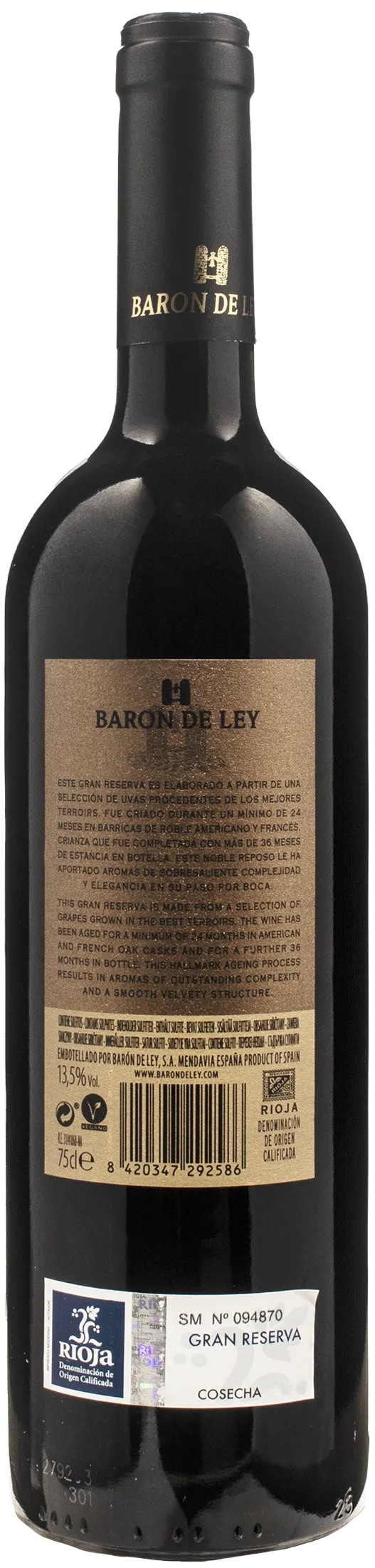 Baron De Ley Rioja Tinto Gran Reserva 2017