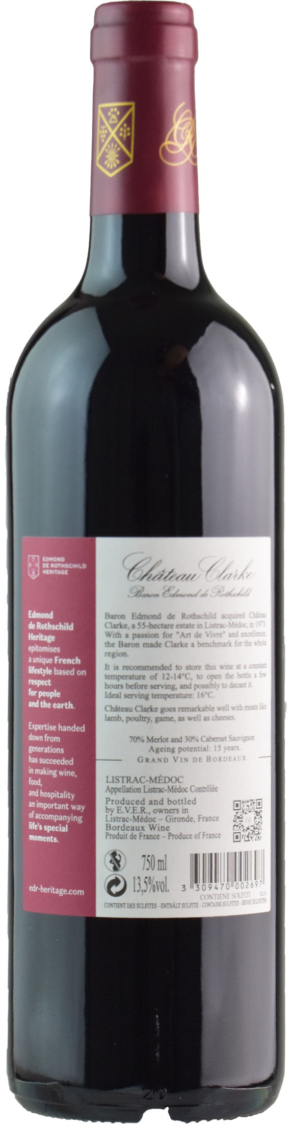Baron de Rothschild Chateau Clarke 2015