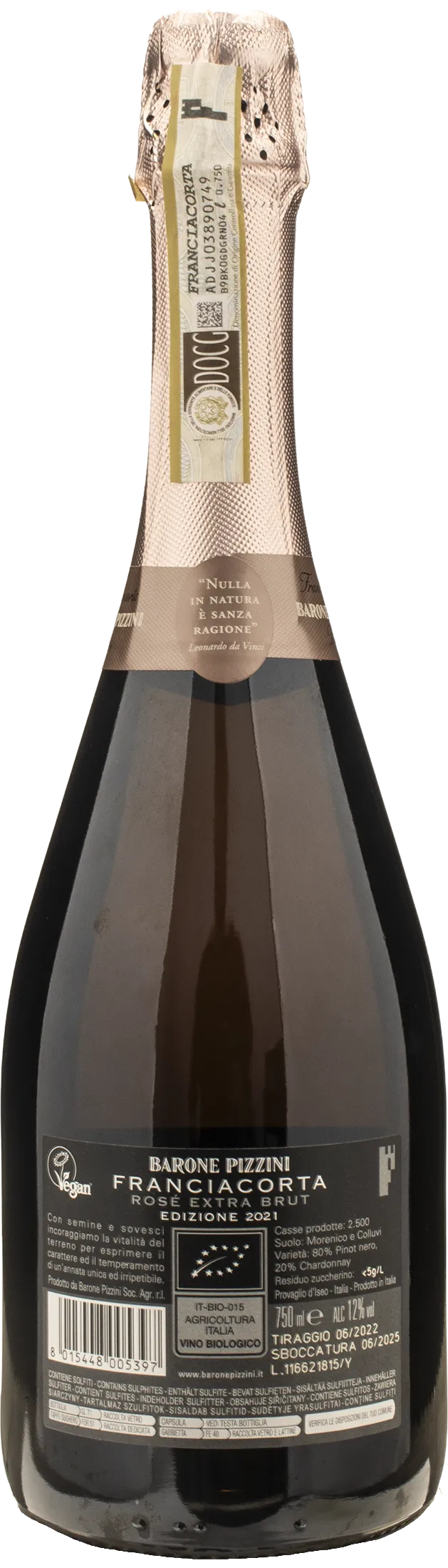 Barone Pizzini Franciacorta Rosè Extra Brut Edizione 2021