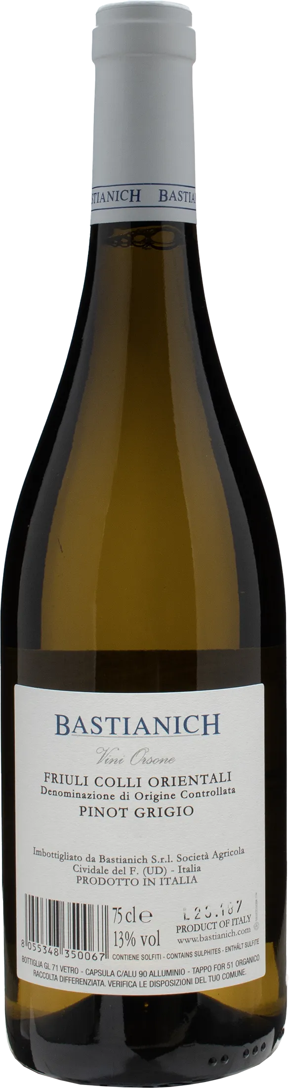 Bastianich Pinot Grigio Vini Orsone 2022